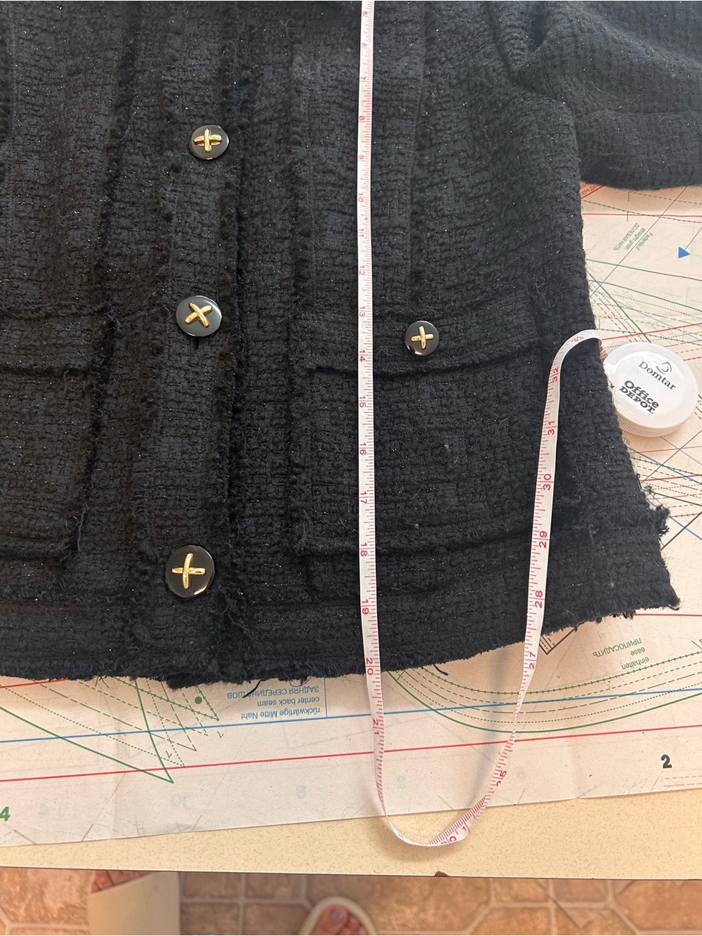 Rebecca Taylor Women's Black Tweed Jacket - Picture 8 of 10